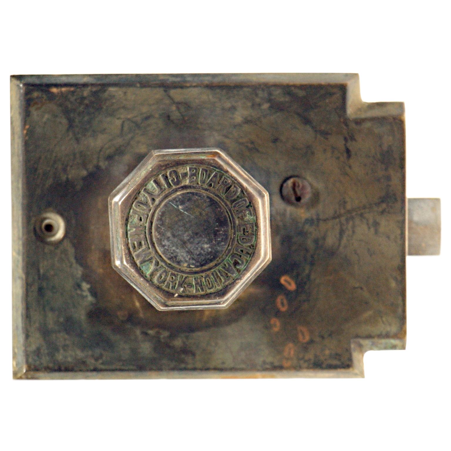 Antique NYC Board of Education Door Knob Mono Lock Set