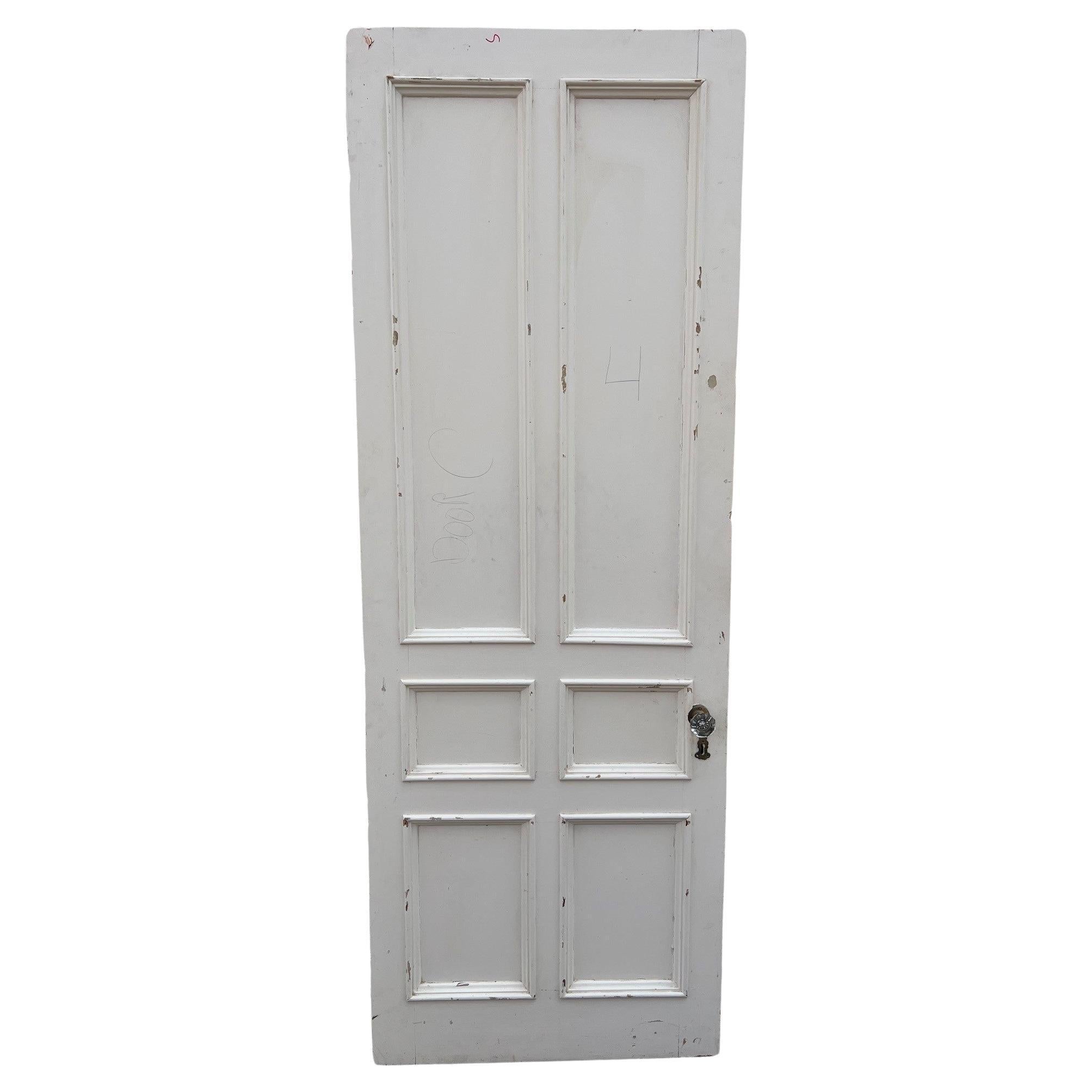 Antique NYC Brownstone Six Panel Interior Door