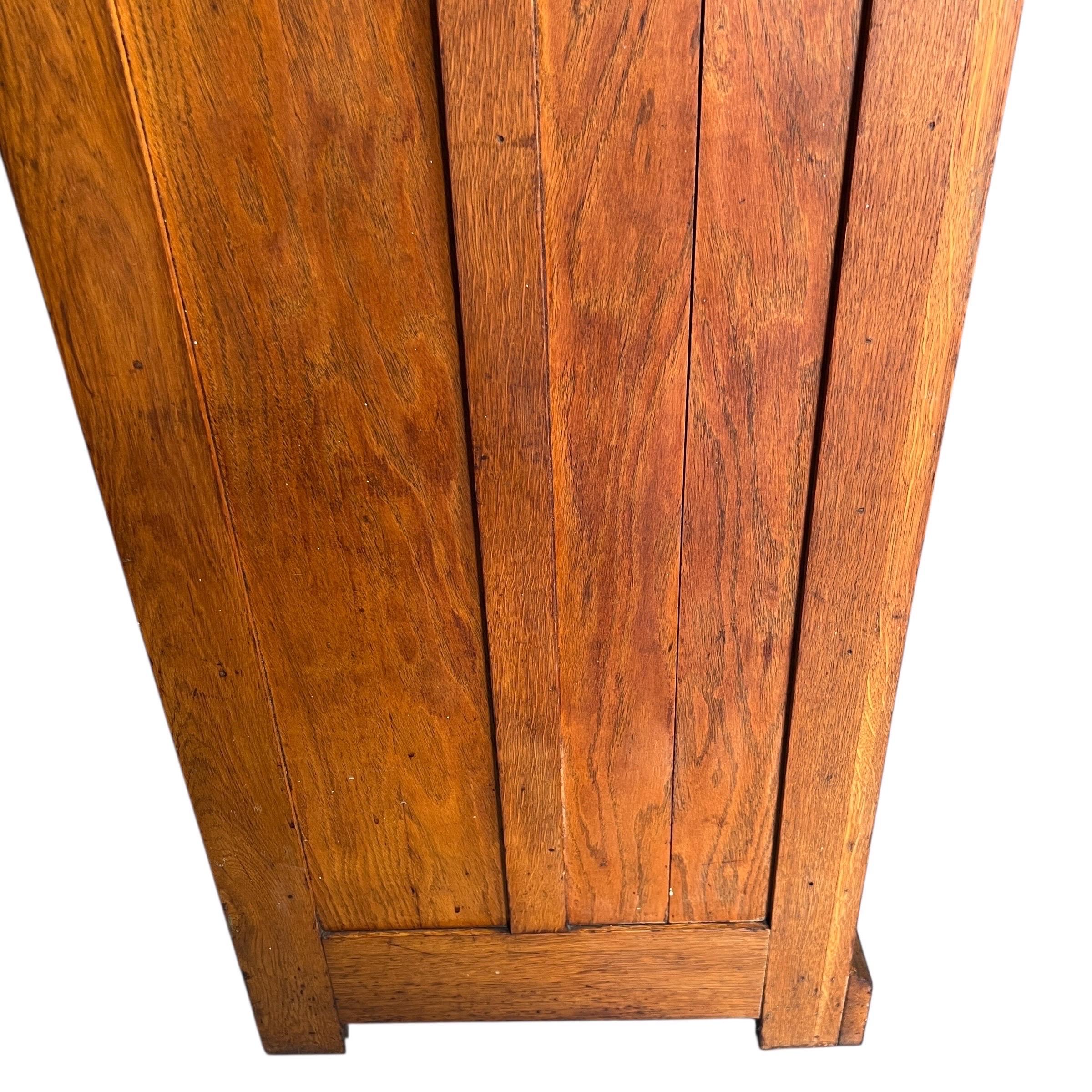 Antique Oak 12 Drawer Map Flat File Cabinet For Sale 7