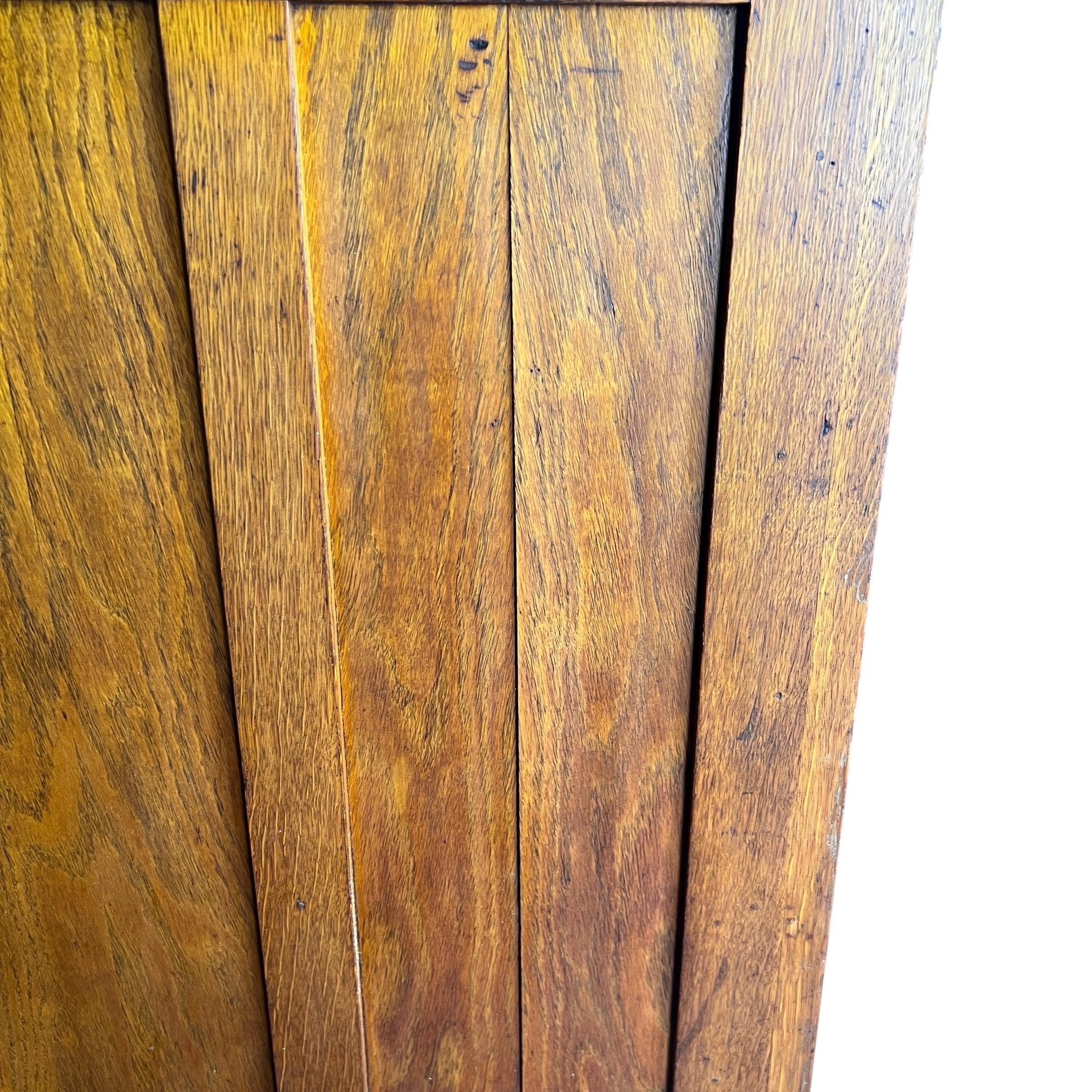 Antique Oak 12 Drawer Map Flat File Cabinet For Sale 9