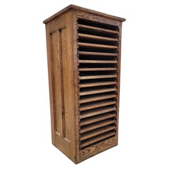 Cartella tipografica antica a 16 cassetti in Oak