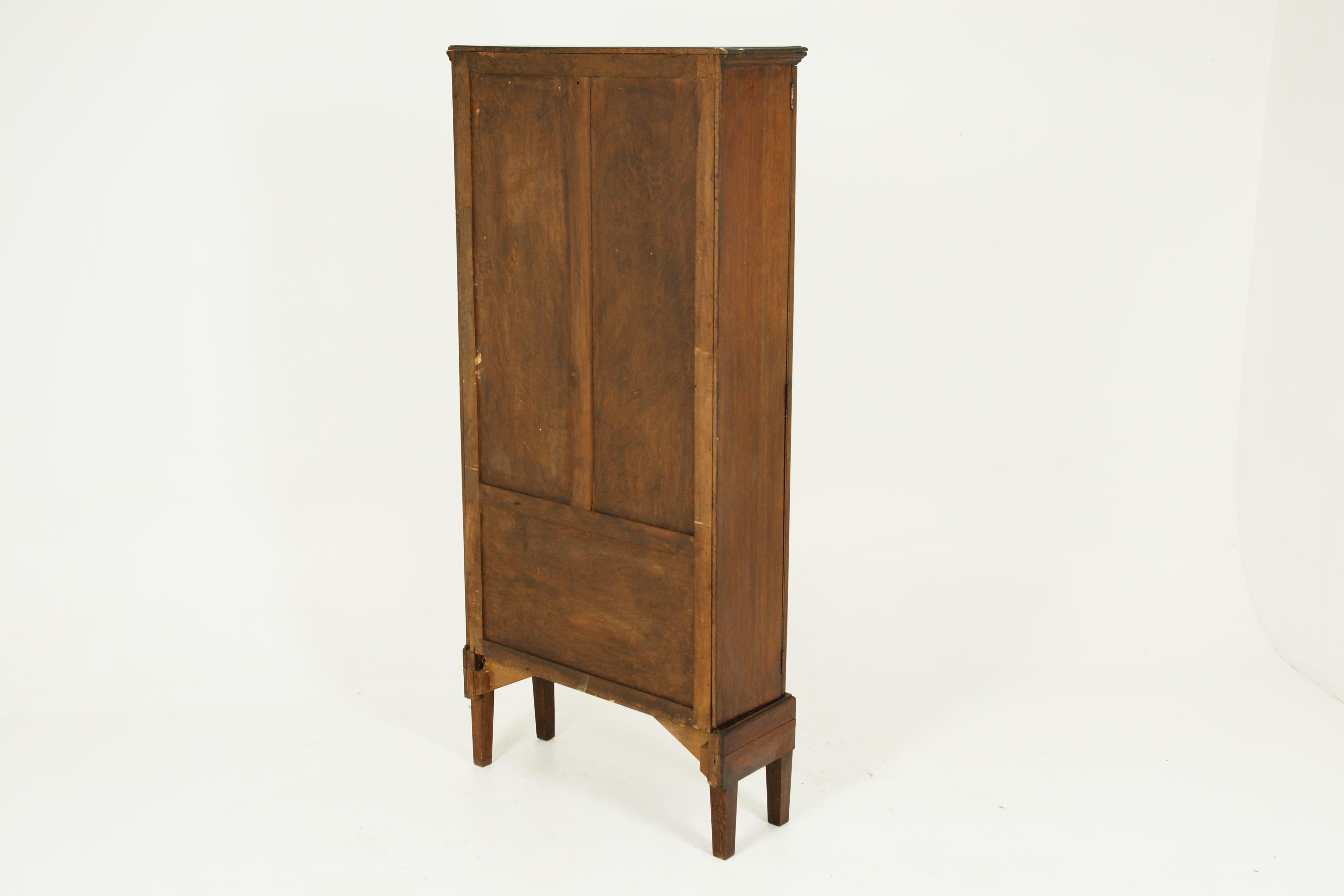 Antique Oak 2 Door Bookcase, Display Cabinet, Scotland 1920, B2338 1