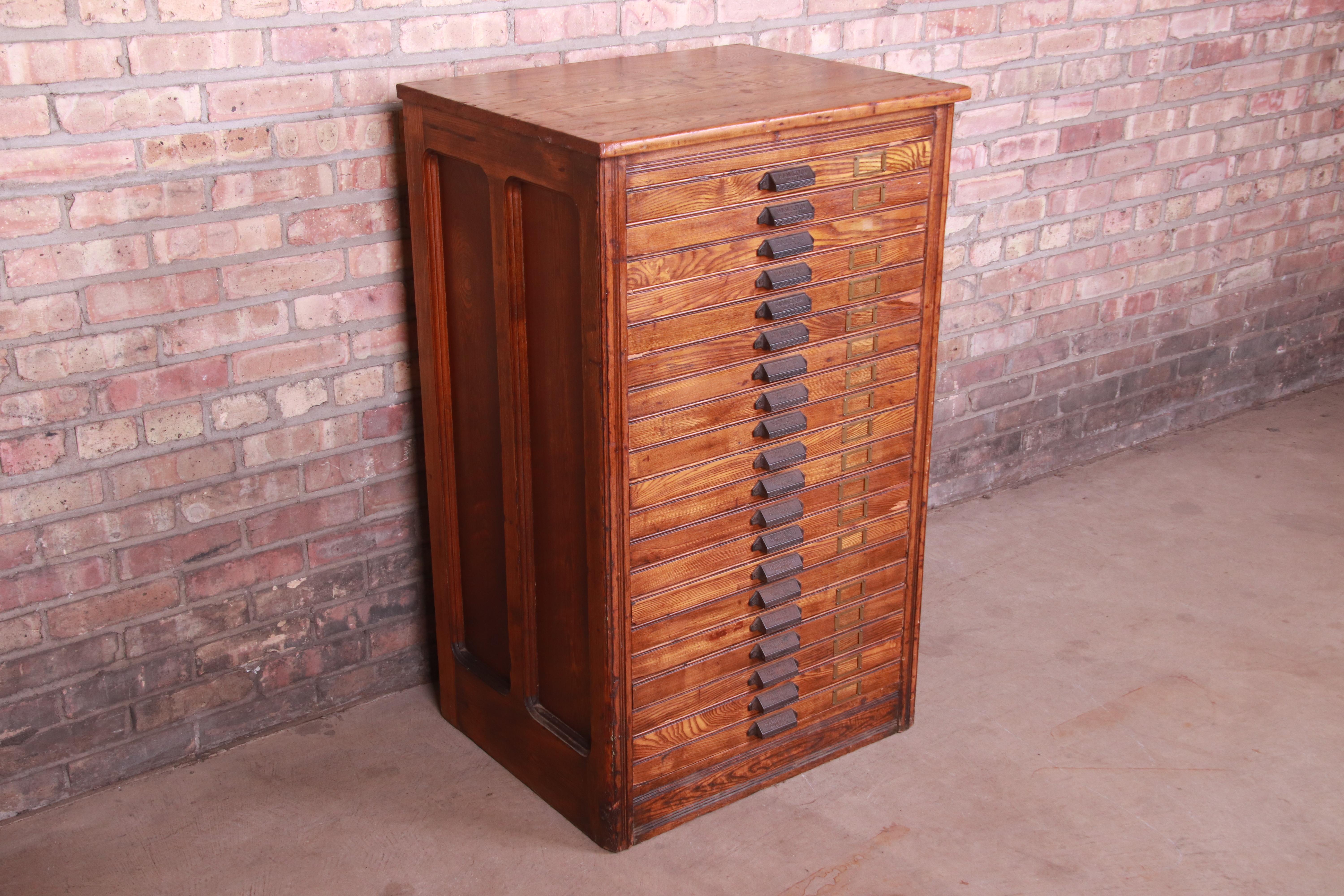 wooden blueprint cabinet