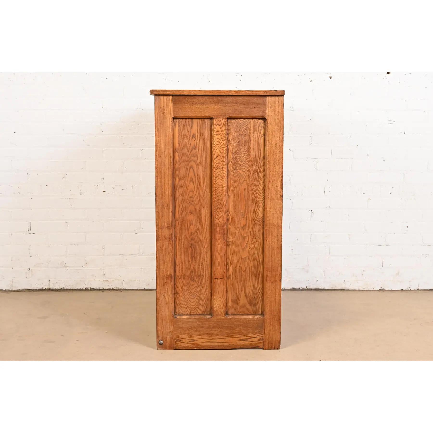 Antique Oak 25-Drawer Architect's Blueprint Flat File Cabinet by Hamilton, 1900 4