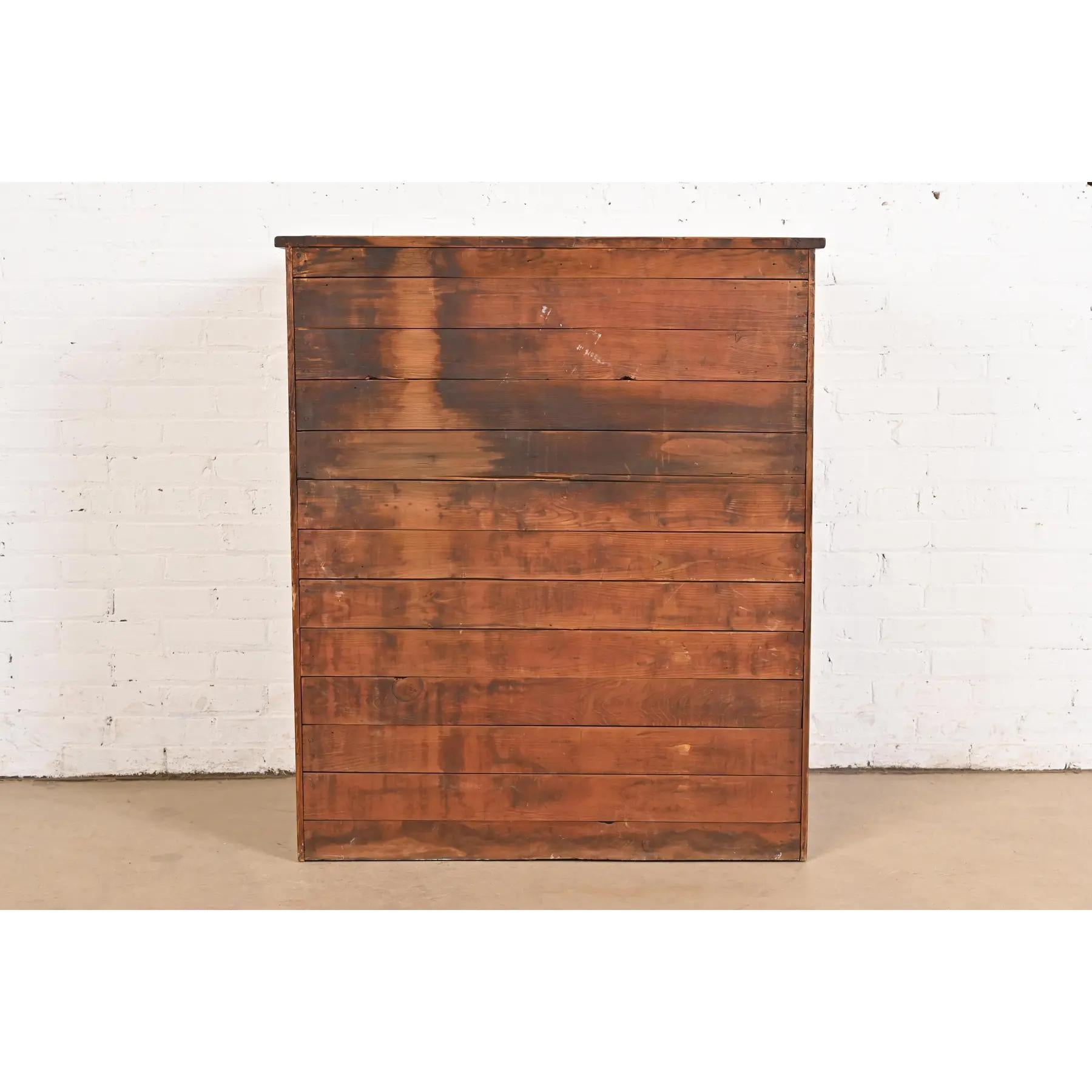 Antique Oak 25-Drawer Architect's Blueprint Flat File Cabinet by Hamilton, 1900 5
