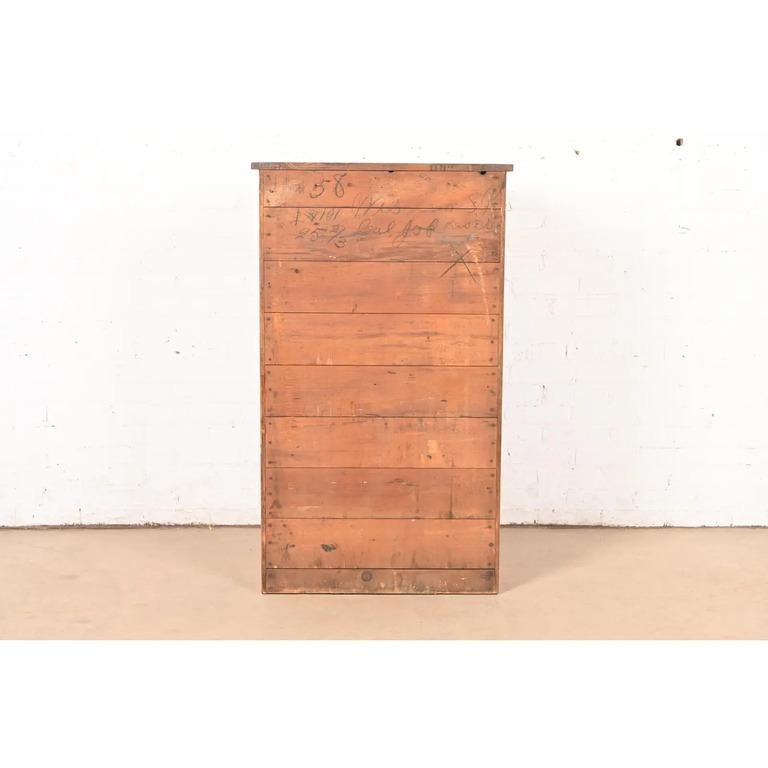 Antique Oak 25-Drawer Architect's Blueprint Flat File Cabinet by Hamilton For Sale 8