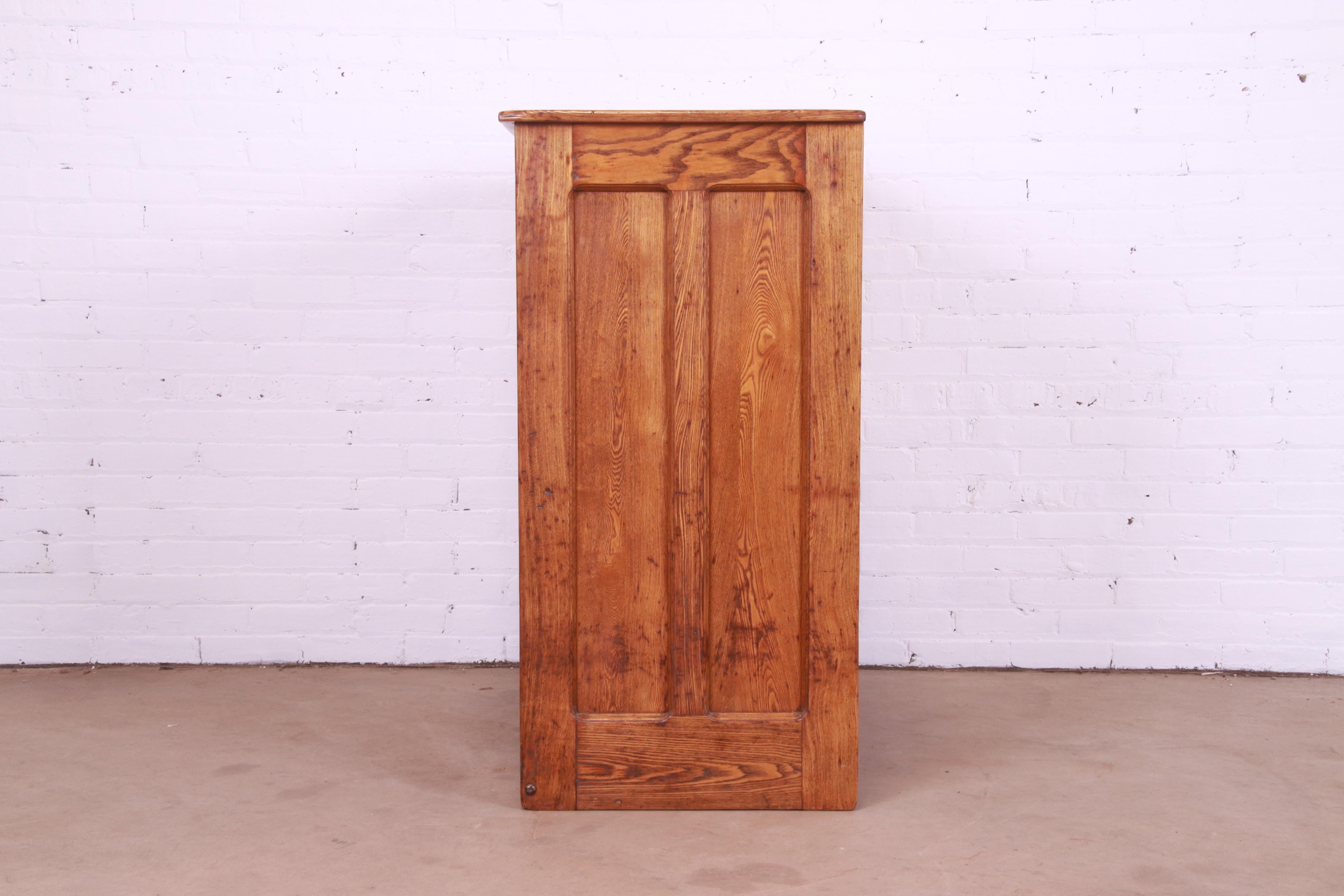 Antique Oak 25-Drawer Blueprint Flat File Cabinet by Hamilton, circa 1900 3