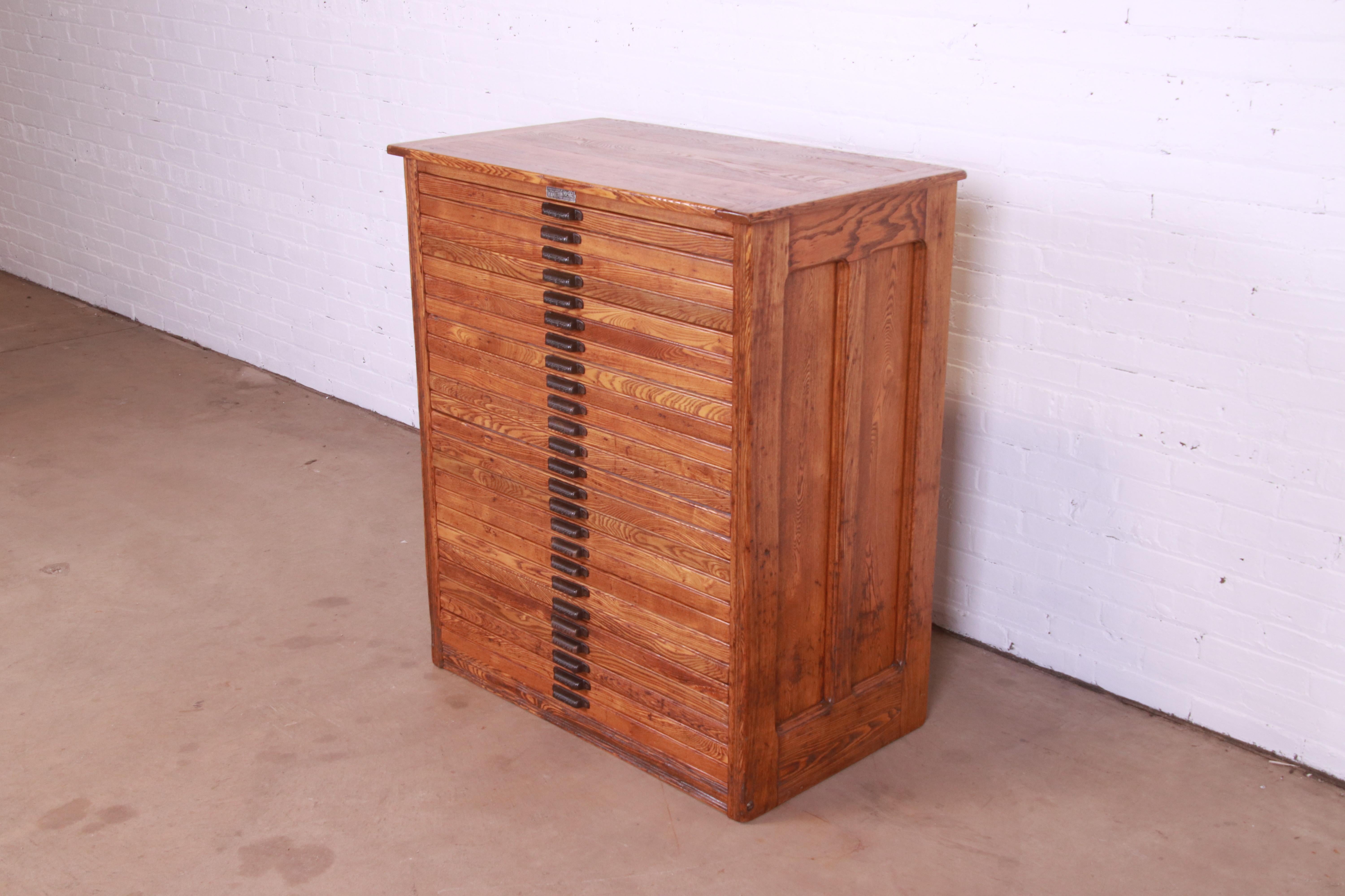 antique blueprint cabinet