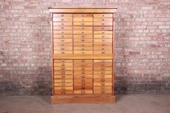 Antique Oak 57-Drawer Cabinet, circa 1920s