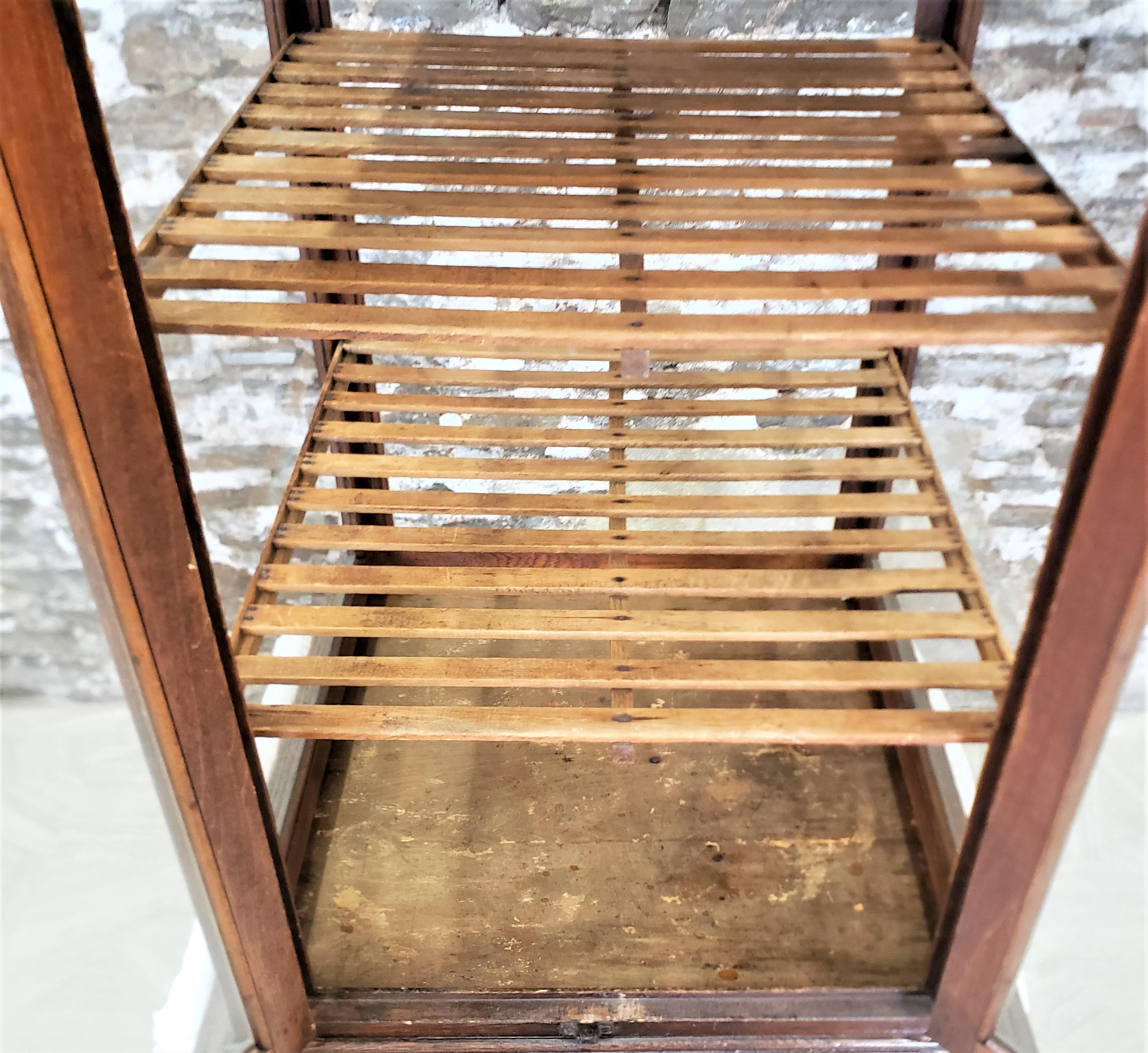 Antique Oak A & L Strachan's Bread Bakery Store Advertising Display Cabinet 2