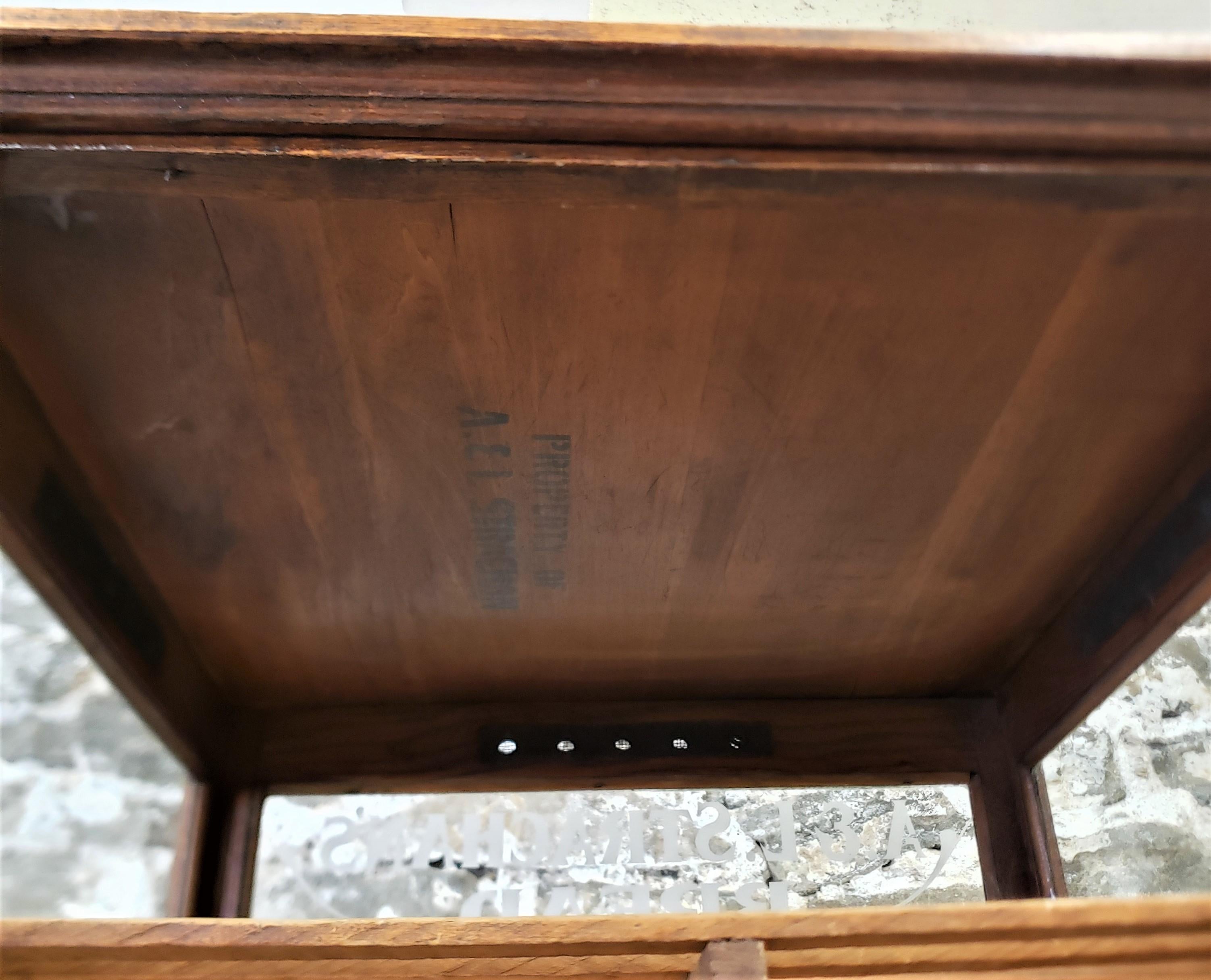 Antique Oak A & L Strachan's Bread Bakery Store Advertising Display Cabinet 6