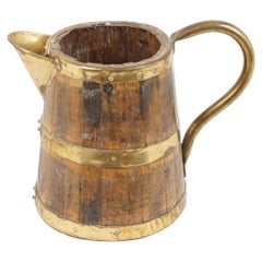 Antique Oak and Brass Bound Jug, Scotland, 1910