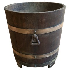 Antique Oak and Brass Bucket by R A Lister Ltd