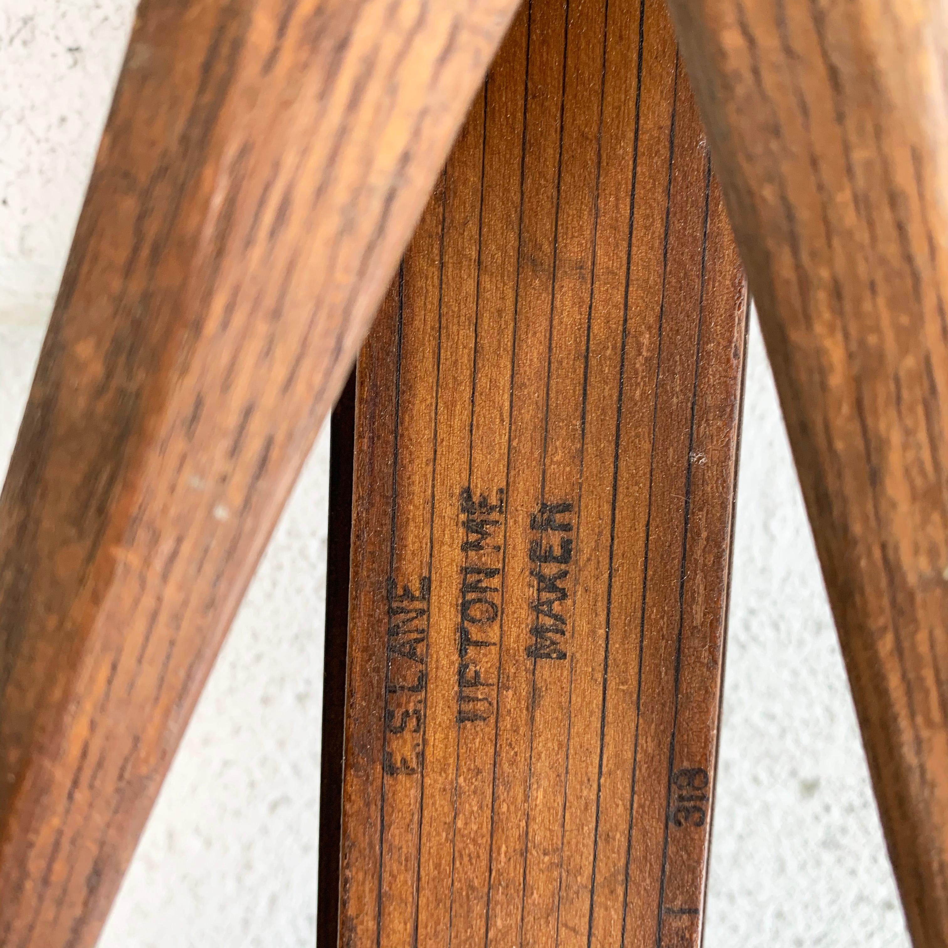 Calibro antico in legno di Oak e ottone di E. S. Lane, Upton ME in vendita 4