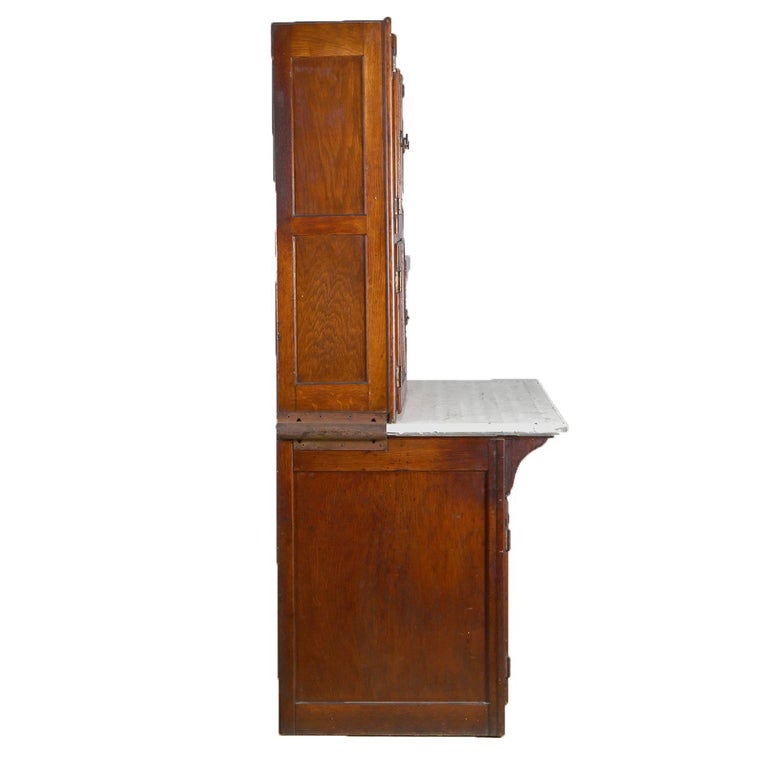 Antique Oak And Enamel Authentic Indiana Hoosier Cabinet Antique Oak And Enamel Authentic Indiana Hoosier Cabinet
