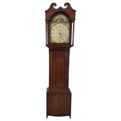 Antique Oak and Mahogany Grandfather Clock by W Prior, Skipton