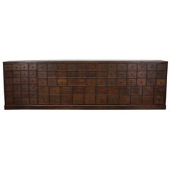 Antique Oak Apothecary Cabinet, 1930s