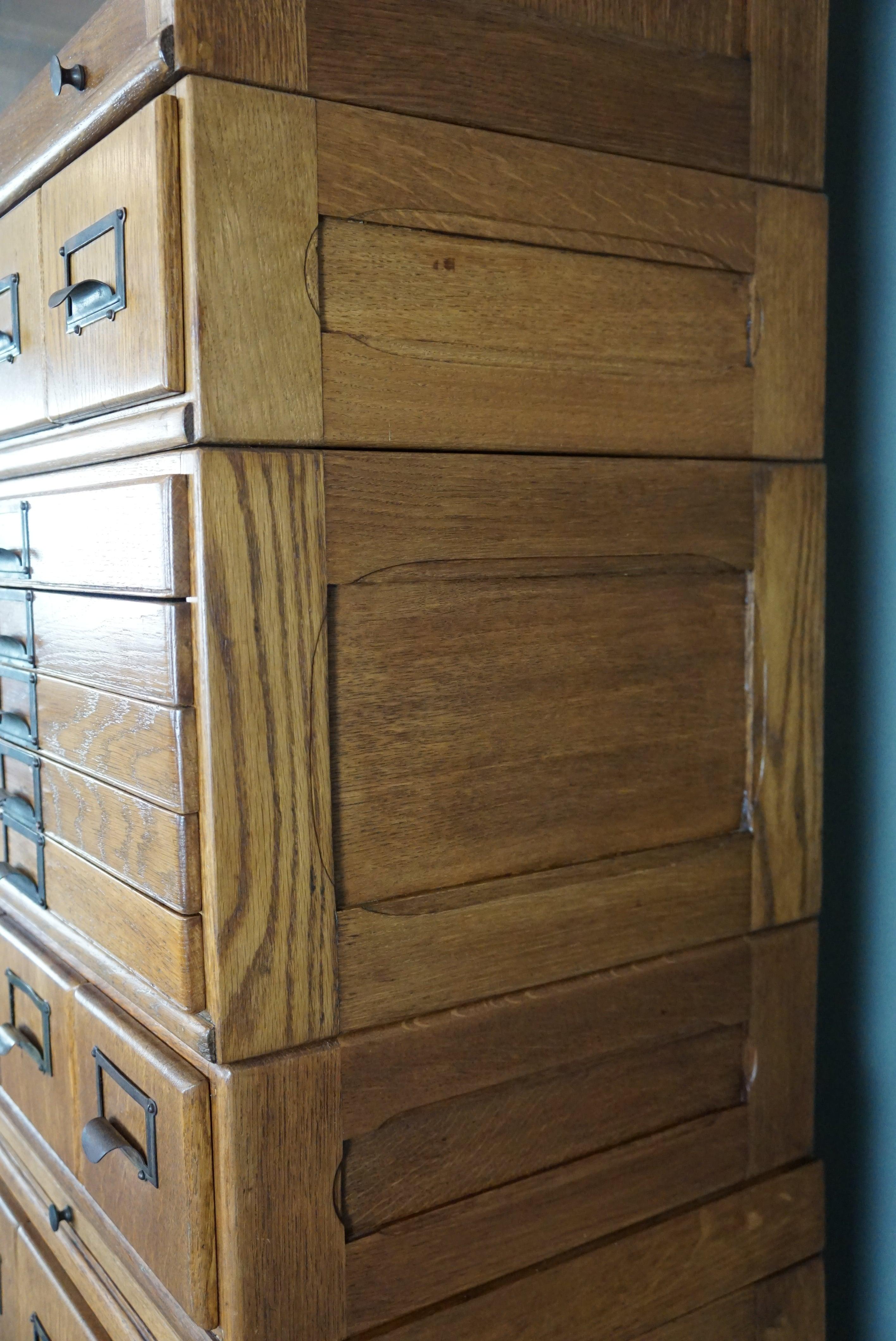 Antique oak apothecary cabinet, early 1900s For Sale 4