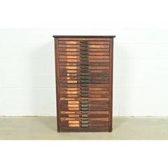 Antique Oak Architect's Blueprint Flat File Cabinet by Hamilton, Circa 1900