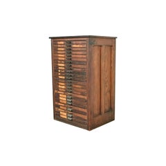Antique Oak Architect's Blueprint Flat File Cabinet by Hamilton, Circa 1900