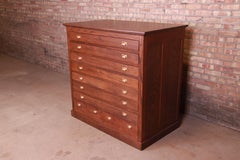 Antique Oak Arts & Crafts Architect's Blueprint Flat File Cabinet, Refinished