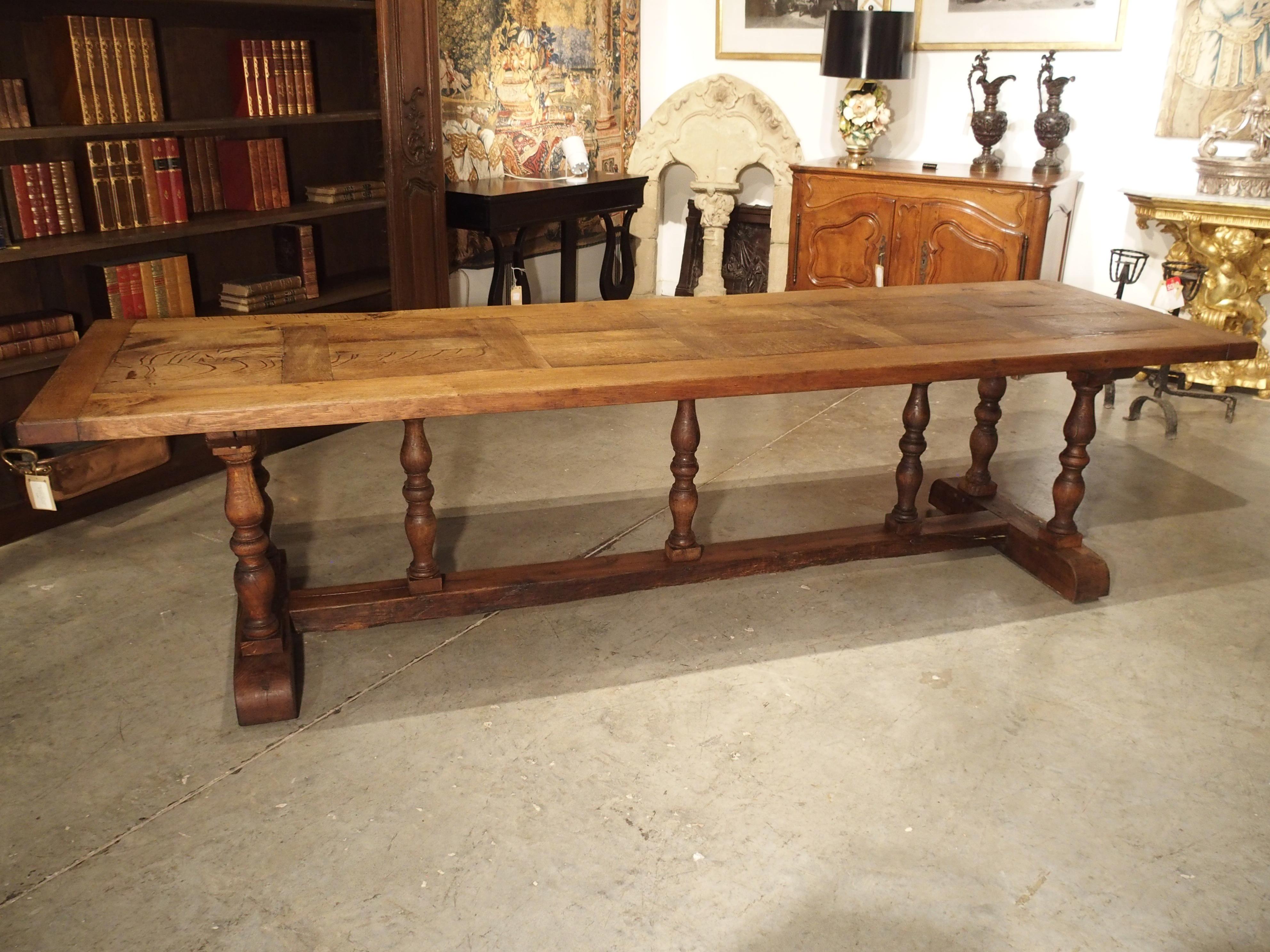 Antique Oak Baluster Leg Dining Table from France, circa 1850 5