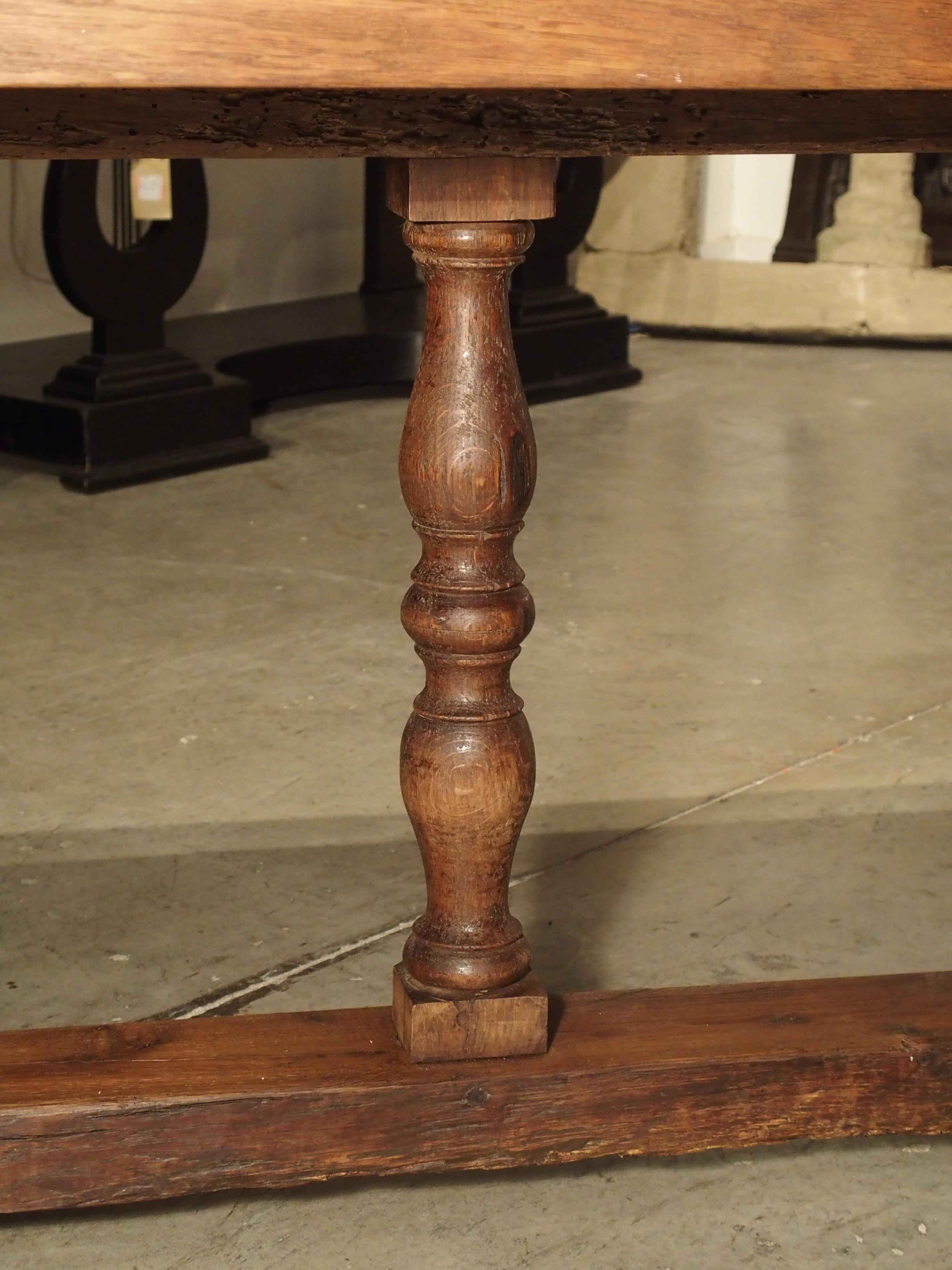 Antique Oak Baluster Leg Dining Table from France, circa 1850 6
