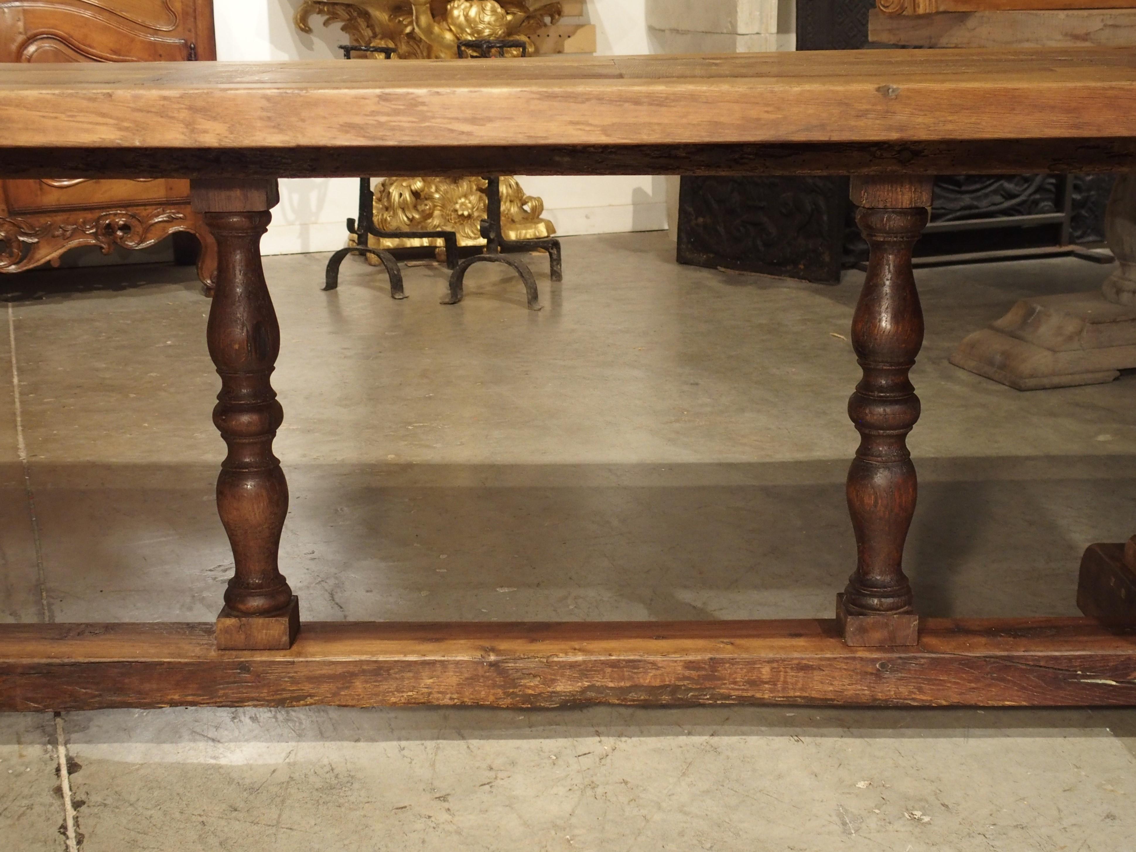 Antique Oak Baluster Leg Dining Table from France, circa 1850 9
