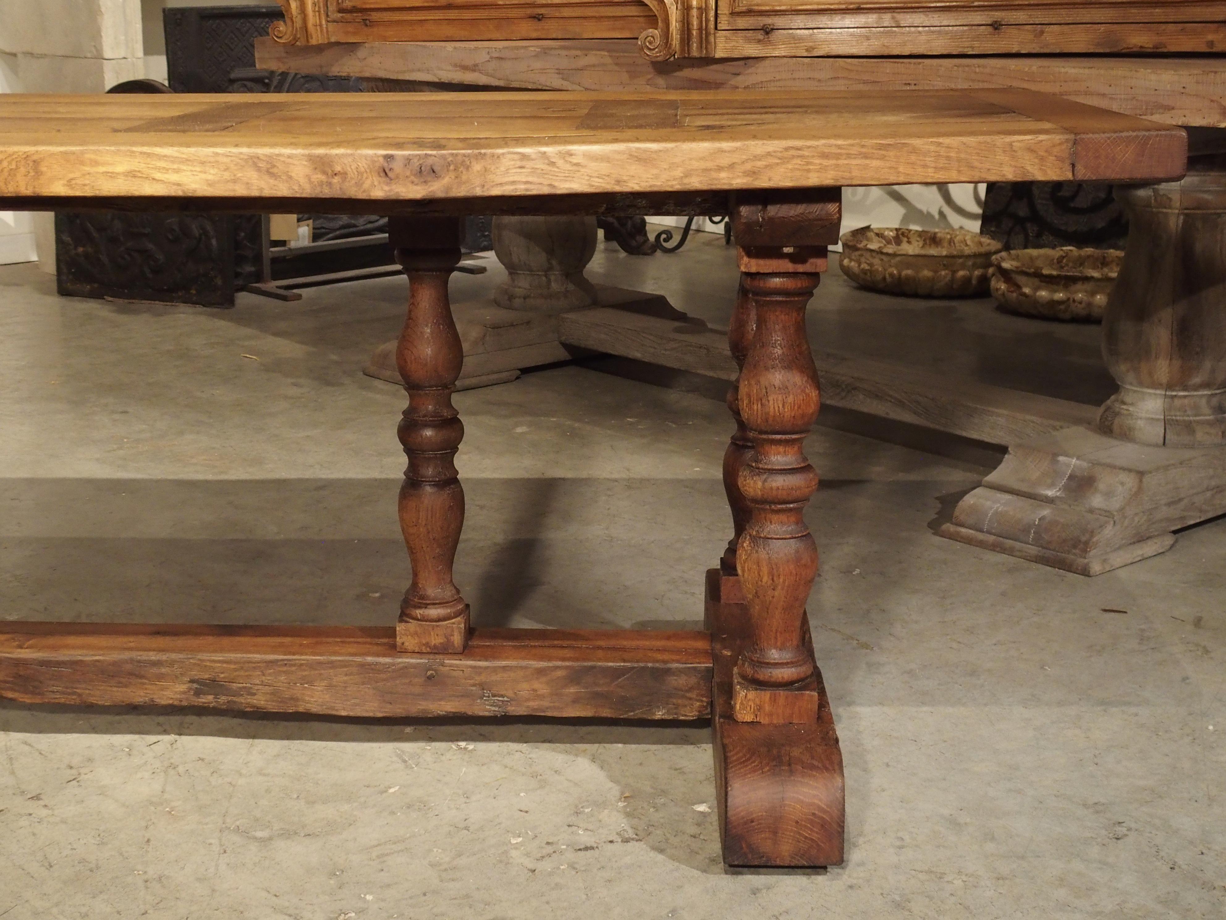 Antique Oak Baluster Leg Dining Table from France, circa 1850 3