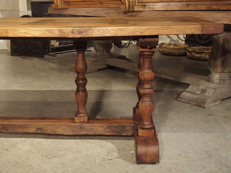 Antique Oak Baluster Leg Dining Table from France, circa 1850 at 1stDibs