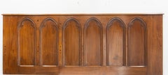 Antique Oak Bed Headboard Neogothic King Size Late 19th Century
