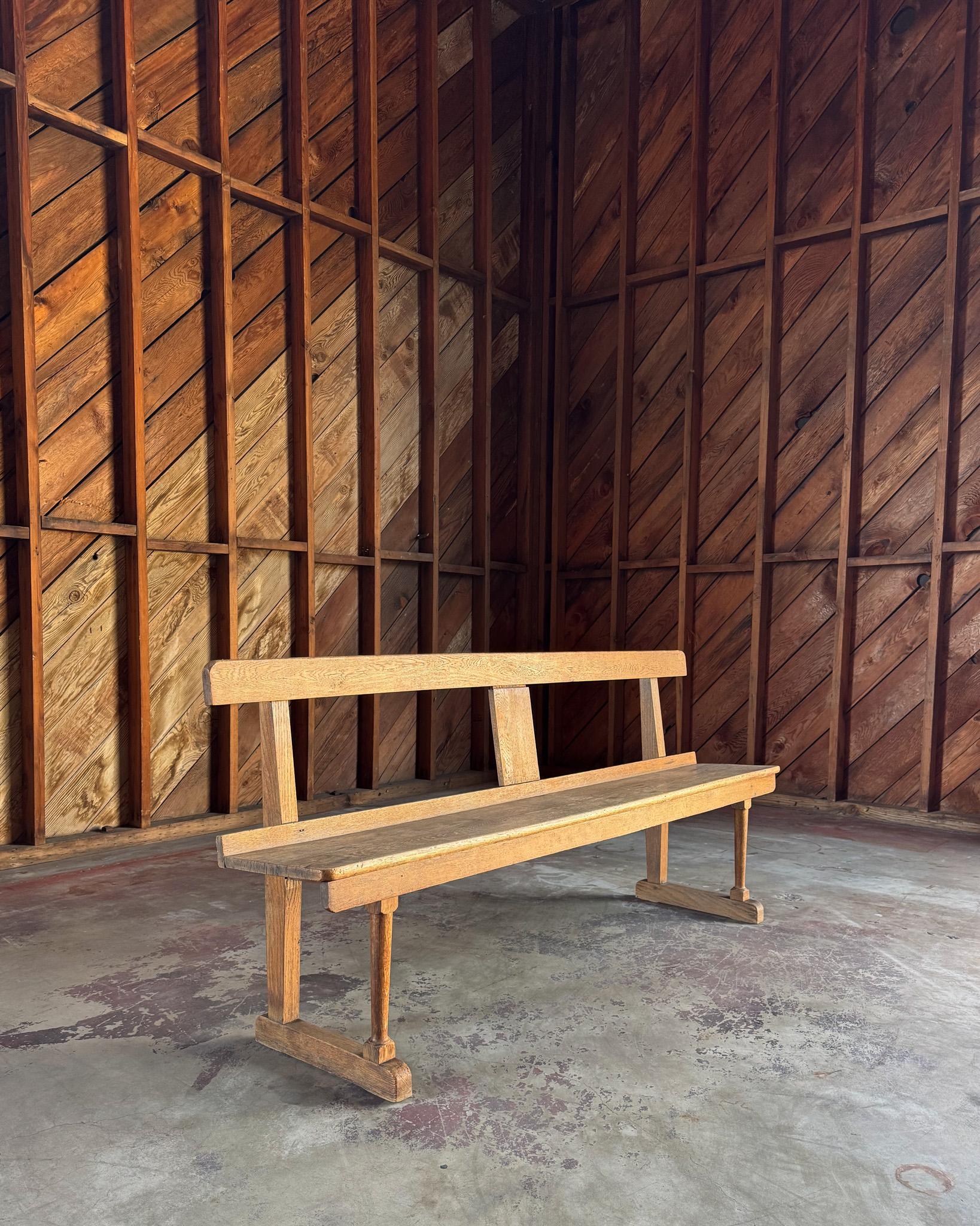 Antique Oak Bench, England, Early 20th Century For Sale 5