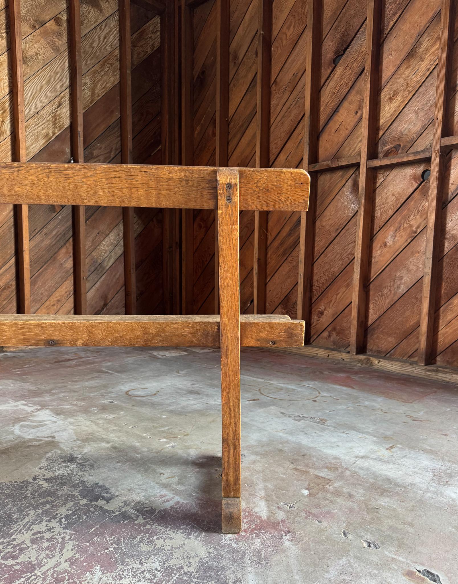Antique Oak Bench, England, Early 20th Century For Sale 10