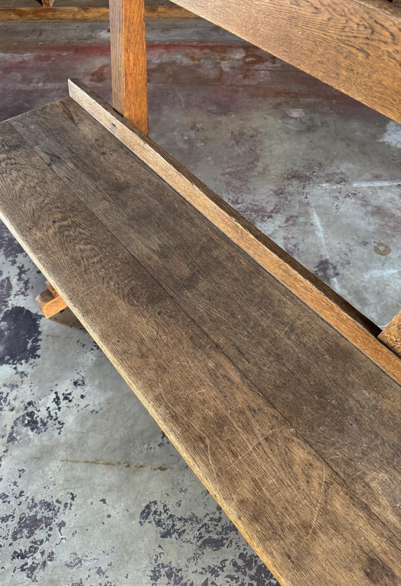 Antique Oak Bench, England, Early 20th Century For Sale 11