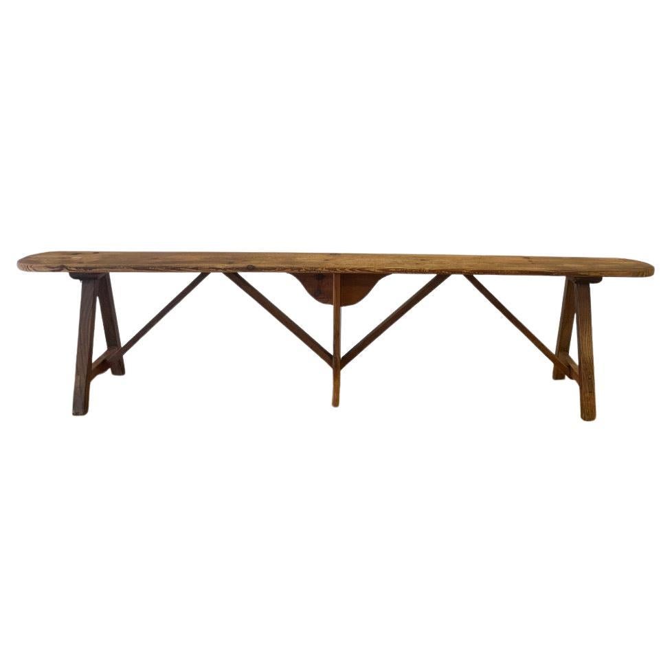French country oak bench