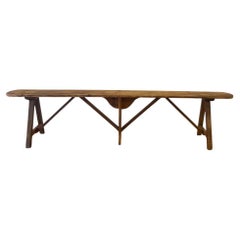 French country oak bench