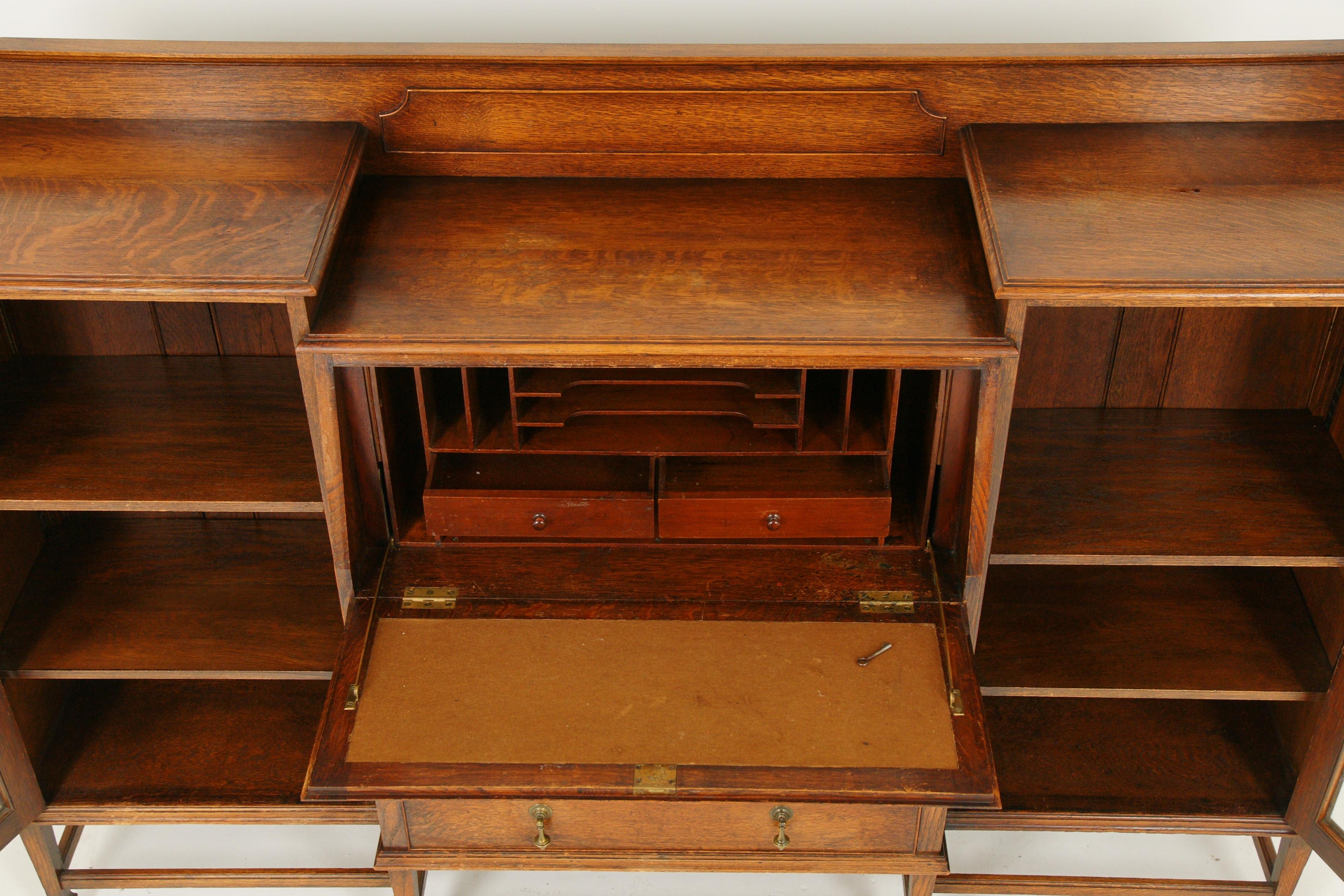 tiger oak bookcase