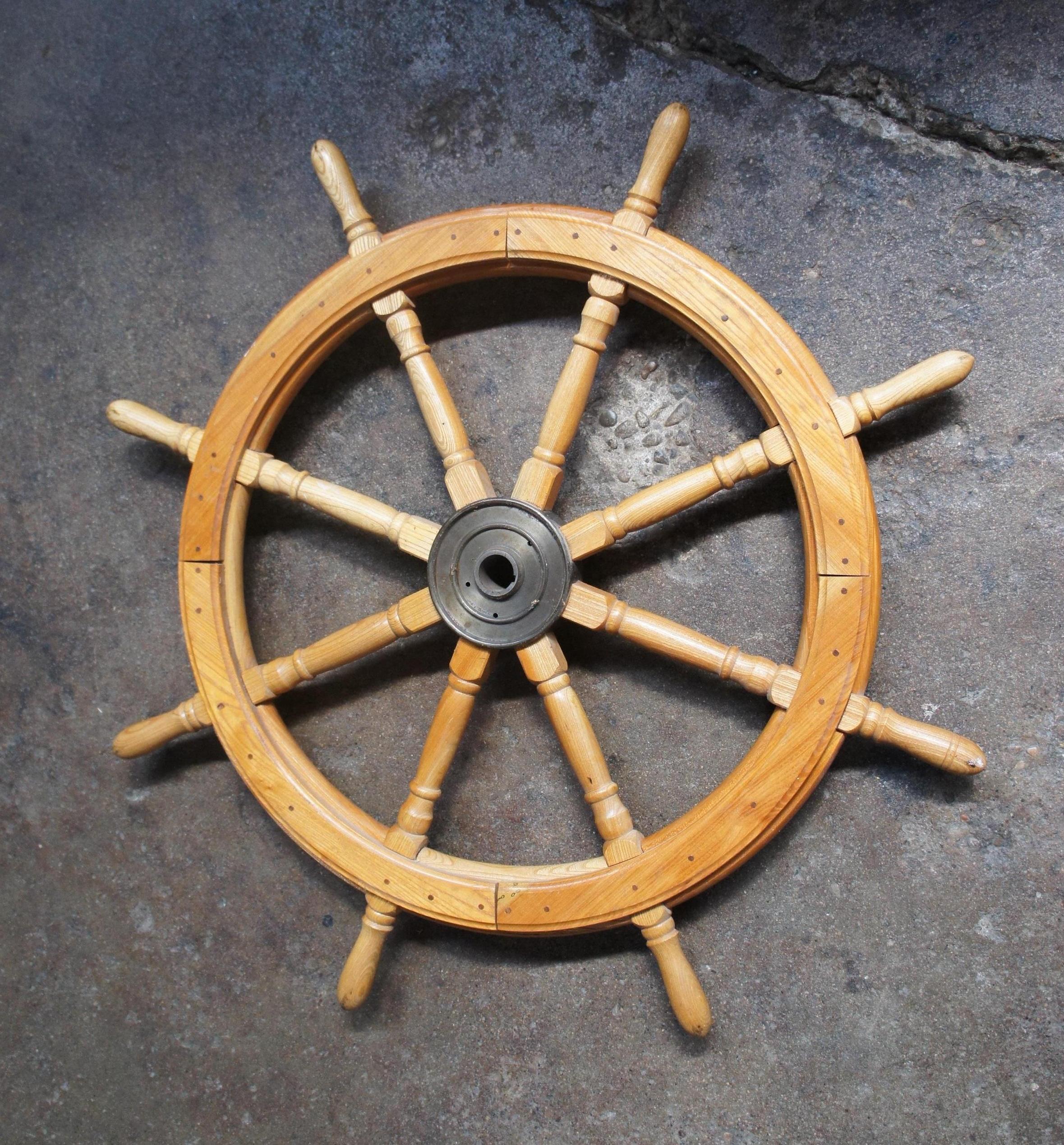 old ship steering wheel