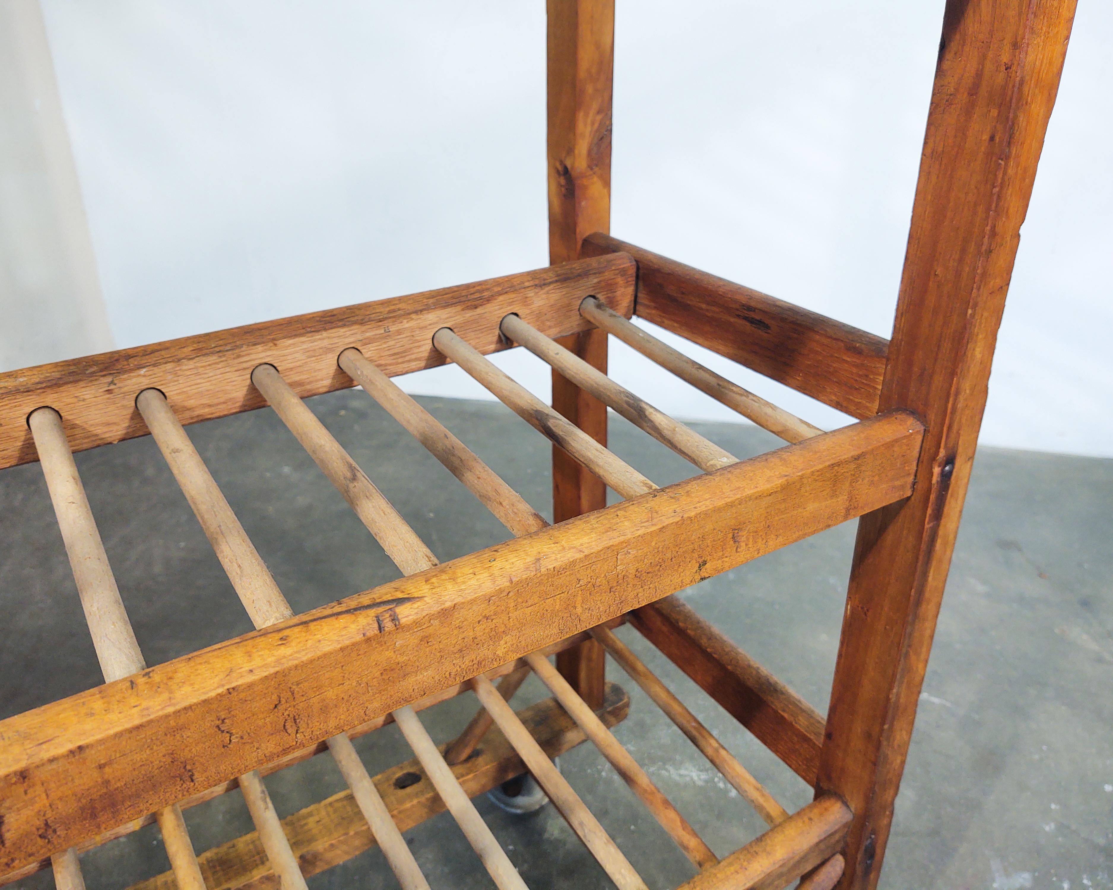 Antique Oak Bread Cooling Rack Shelf For Sale at 1stDibs