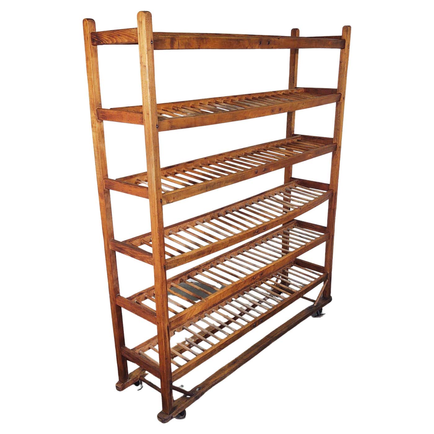 Bread Cooler Rack Antique Oak Bread Cooling Rack Shelf For Sale at 1stDibs
