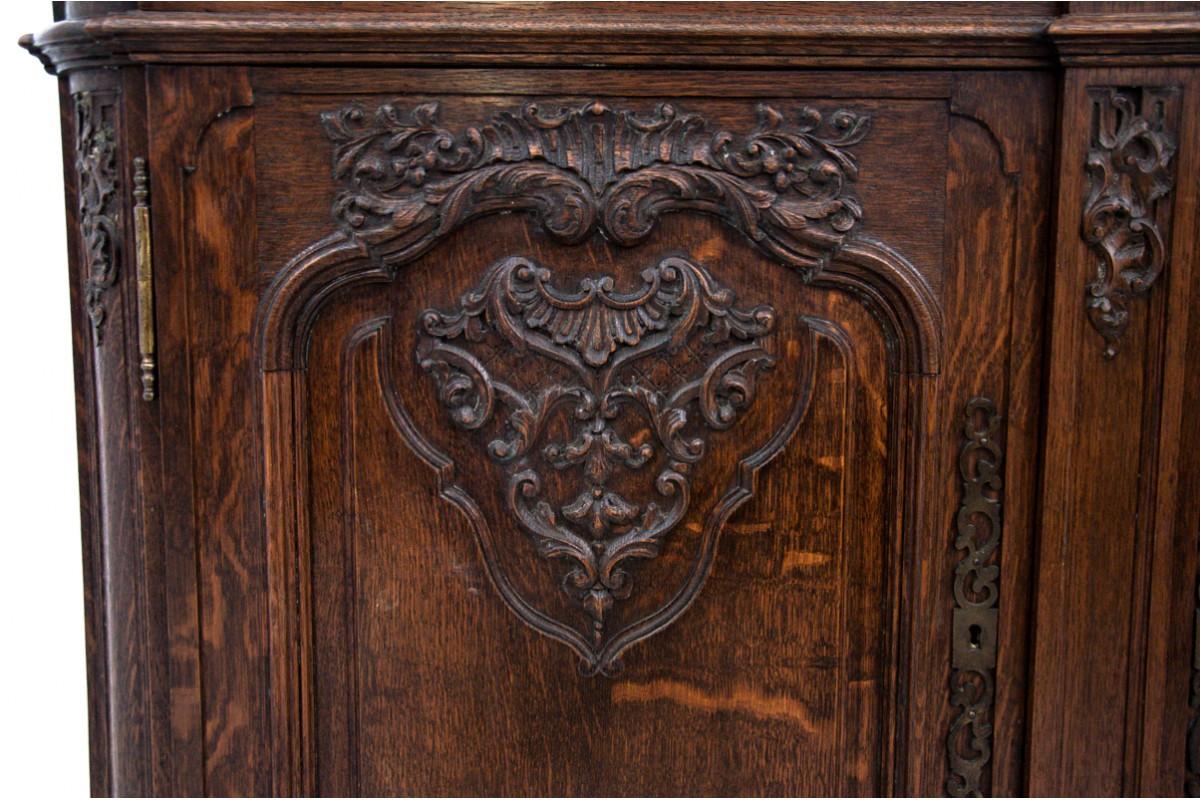 French Antique Oak Cabinet, France, Late 19th Century For Sale