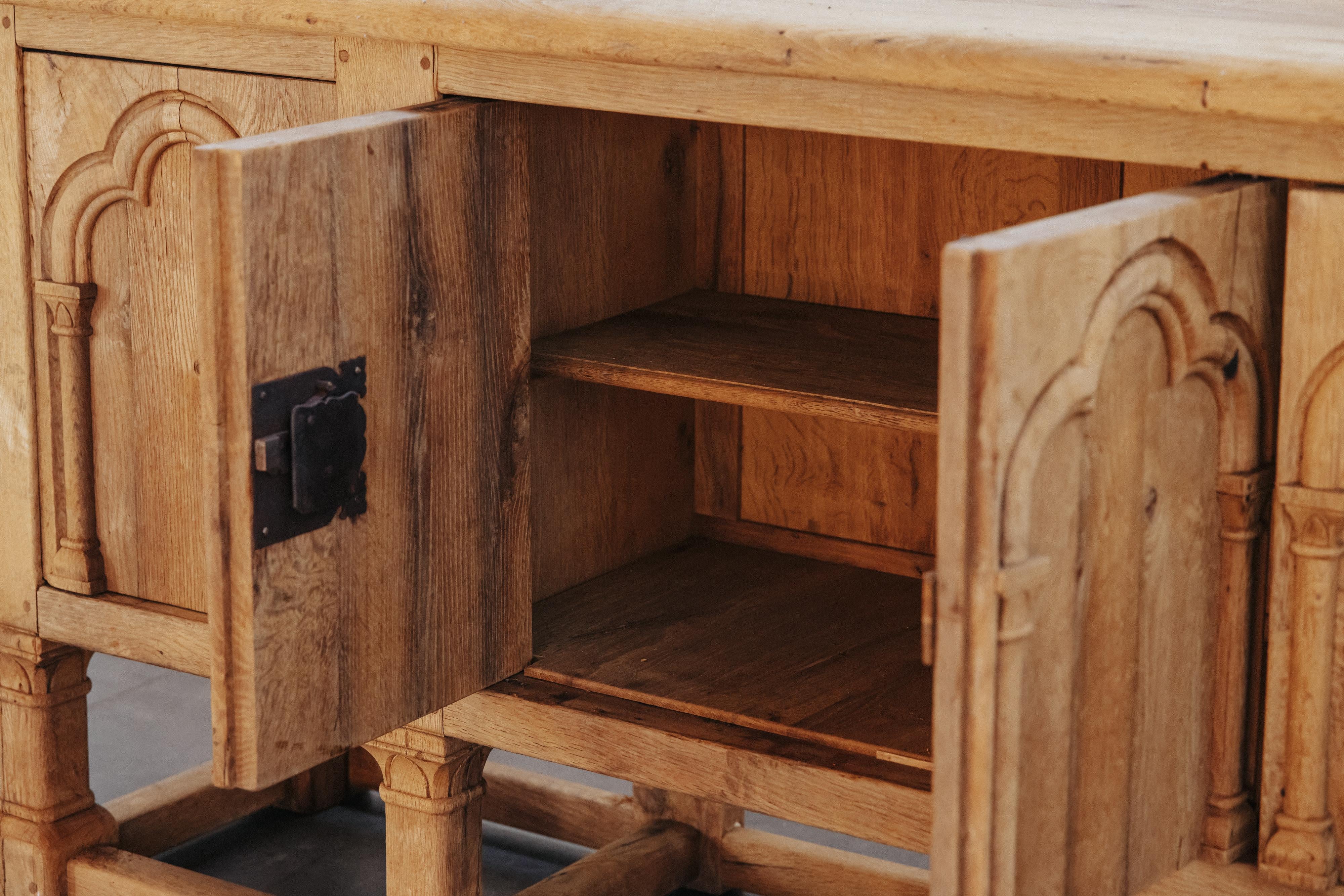 Antique Oak Cabinet From France, Circa 1940 For Sale 7