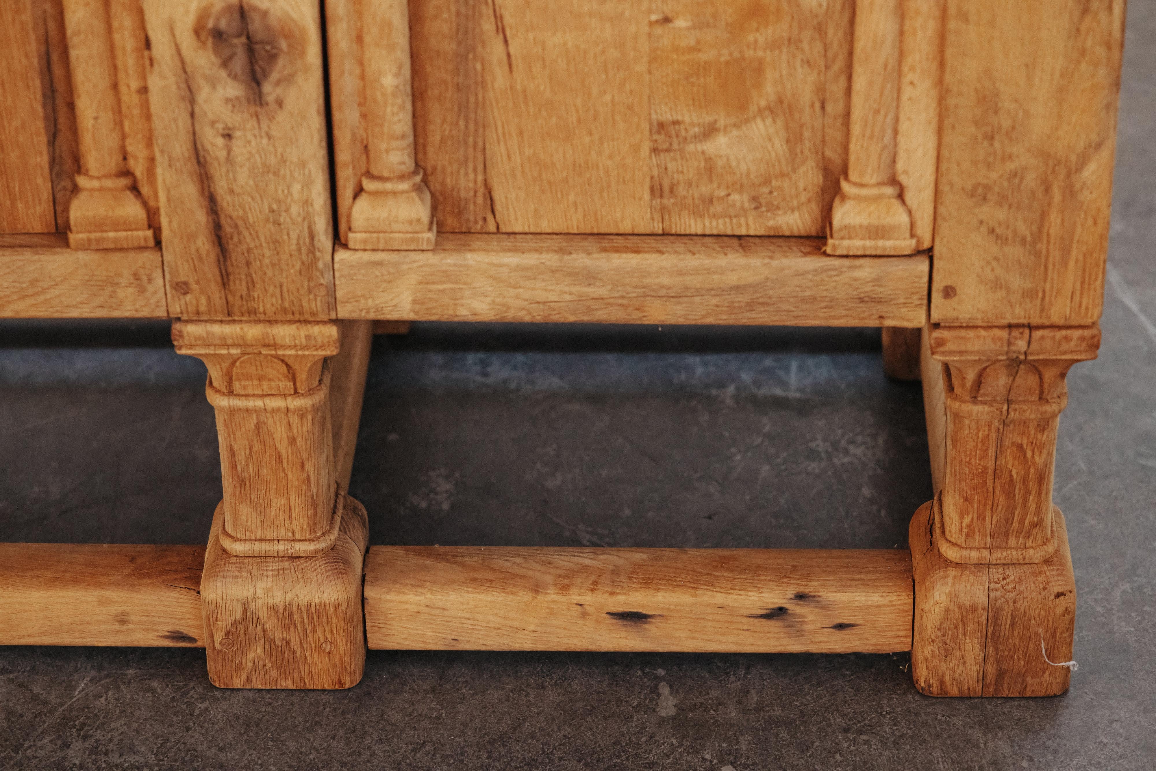 Antique Oak Cabinet From France, Circa 1940 For Sale 8