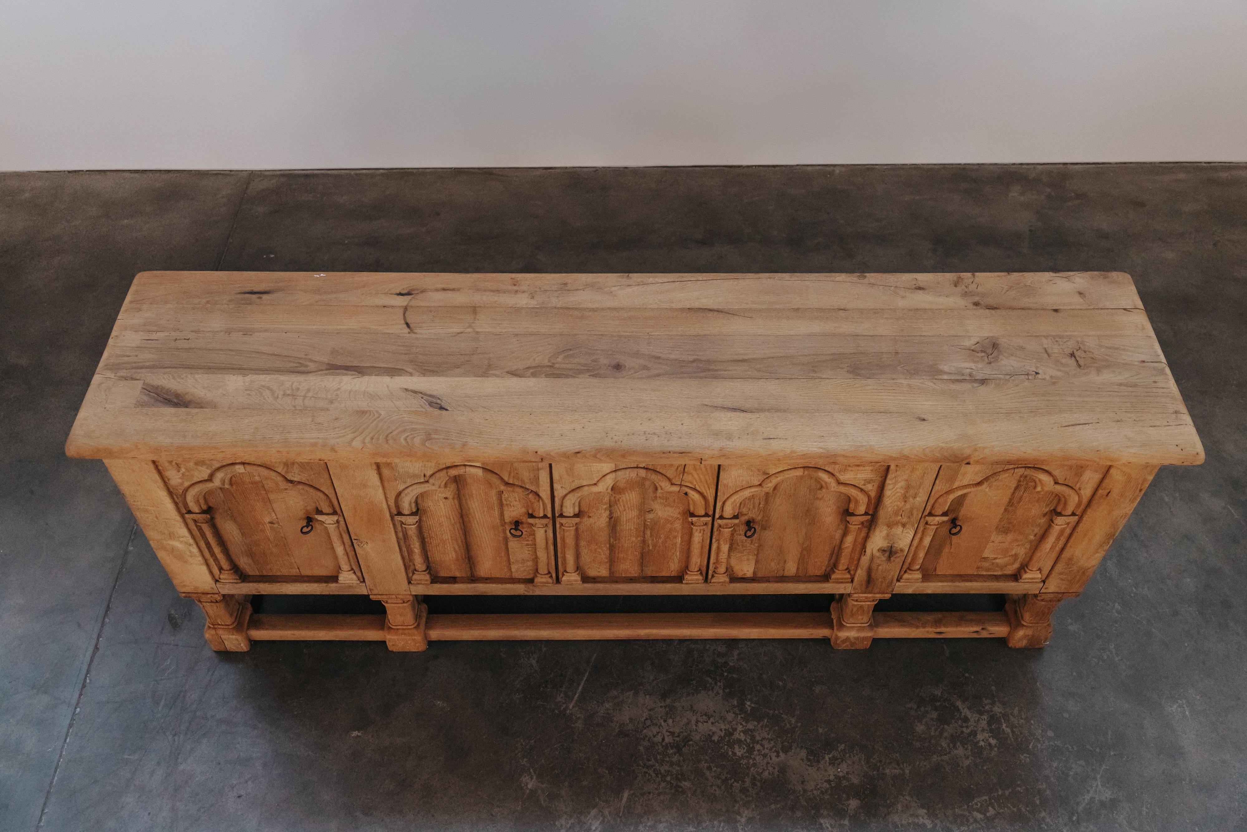 Antique Oak Cabinet From France, Circa 1940 For Sale 3