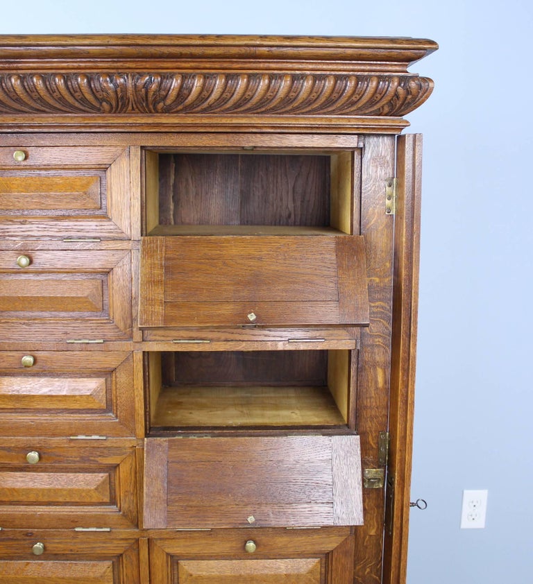 Antique Oak with Side Locks and Original Keys at 1stDibs