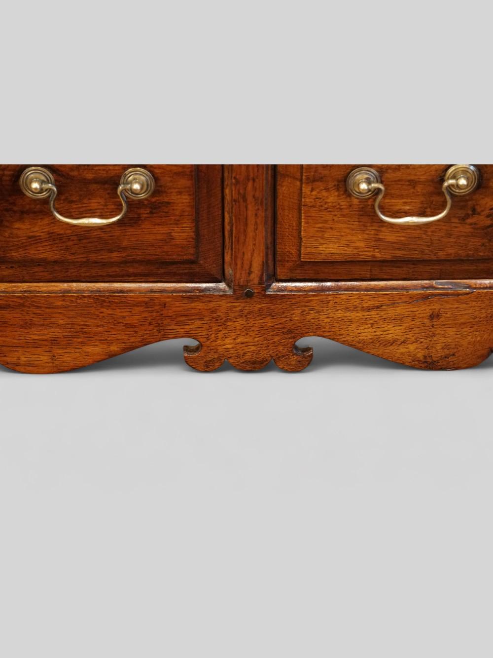 Antique oak cabriole dresser base For Sale 2