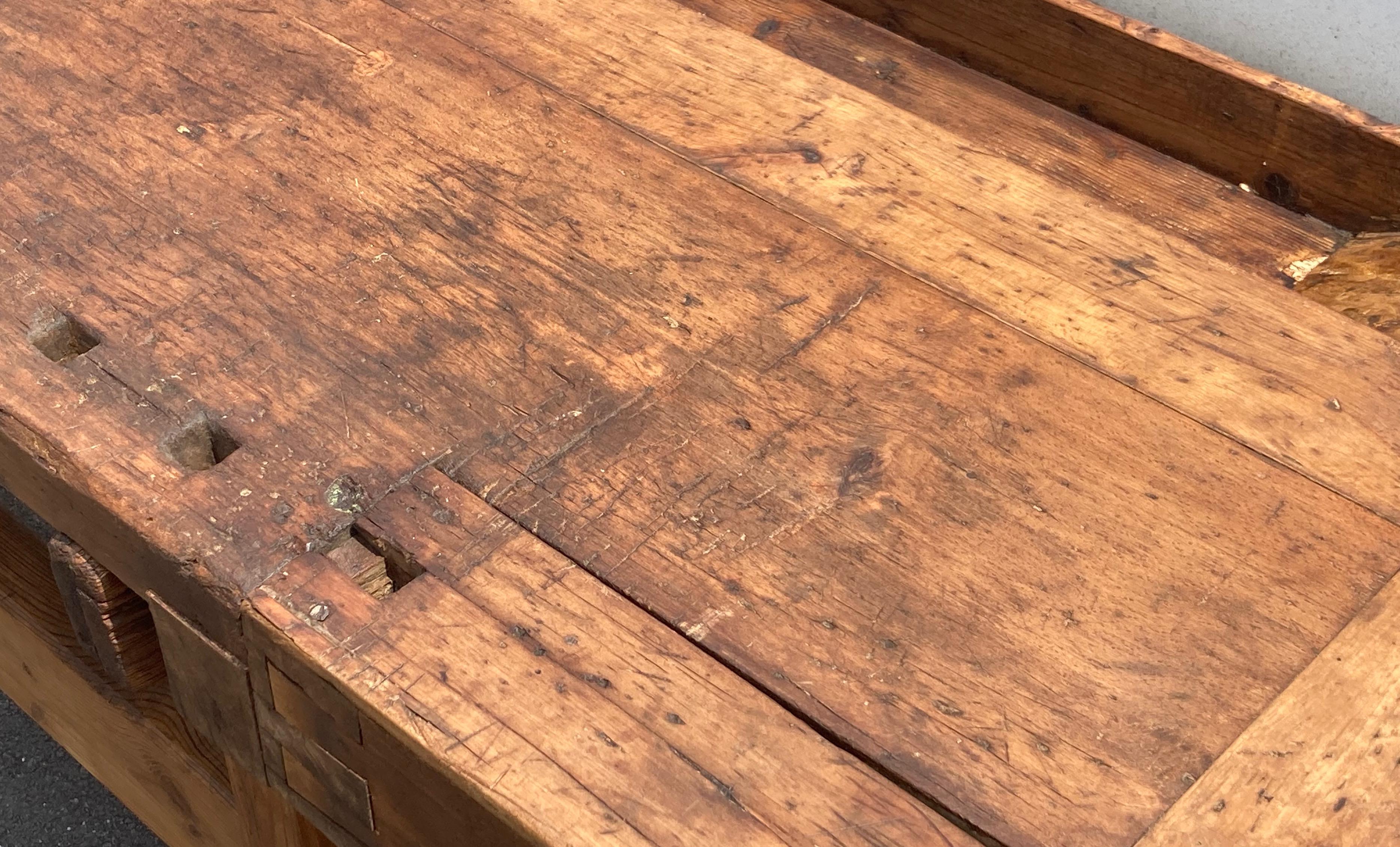 20th Century Antique Oak Carpenter's and Joiner's Workbench 