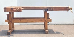 Etabli de charpentier et menuisier ancien en Oak