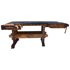 Antique Oak Carpenters and Joiners Workbench