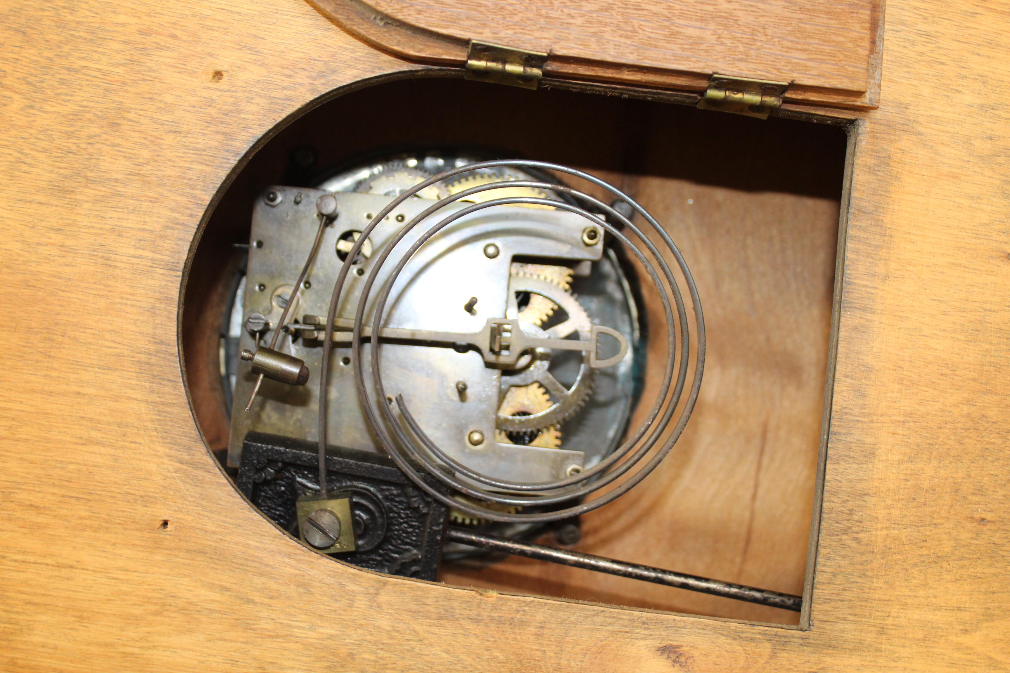 French Antique Oak Case Clock /European  For Sale
